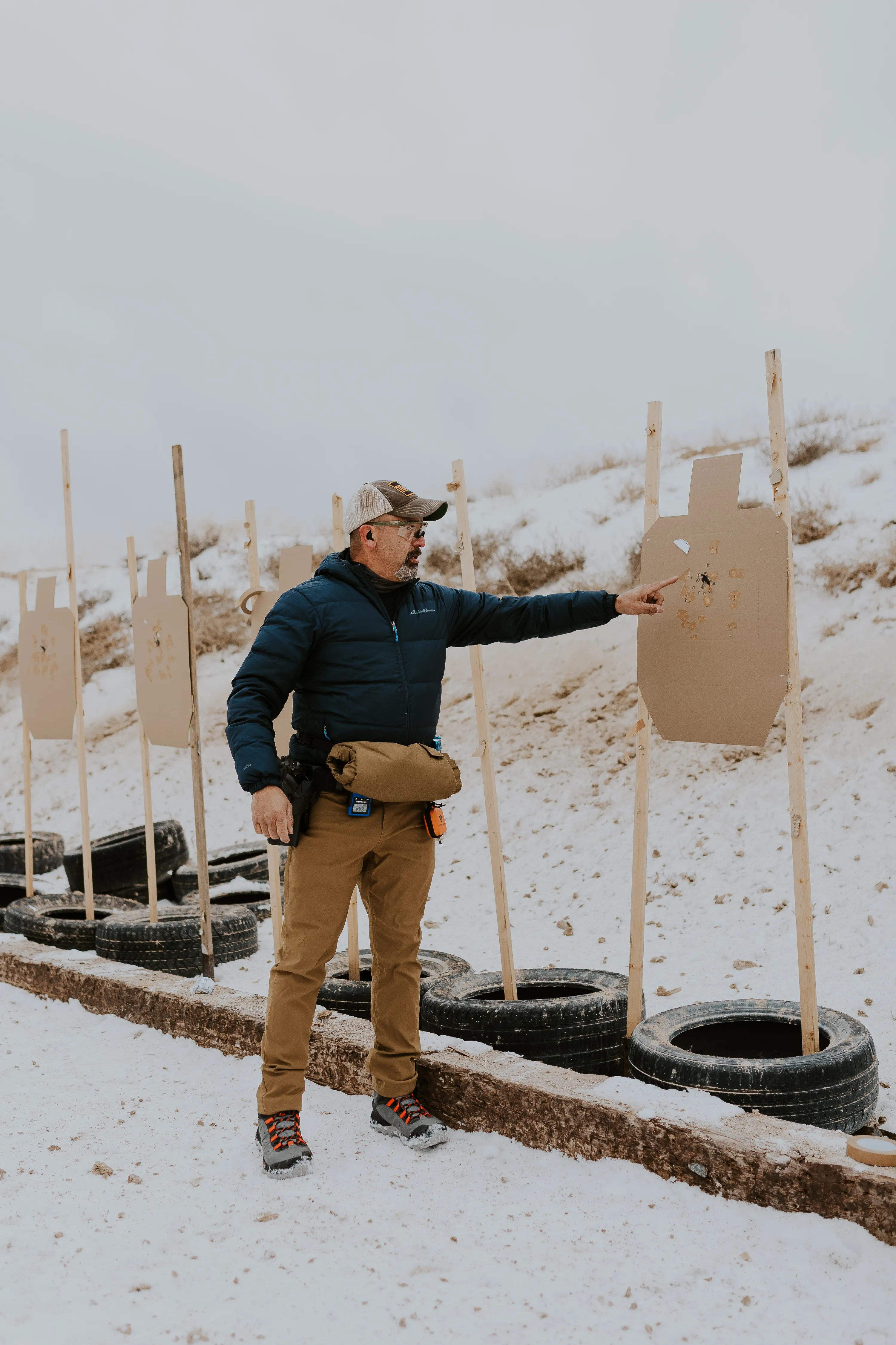 Raul Garcia, lead instructor, on the range