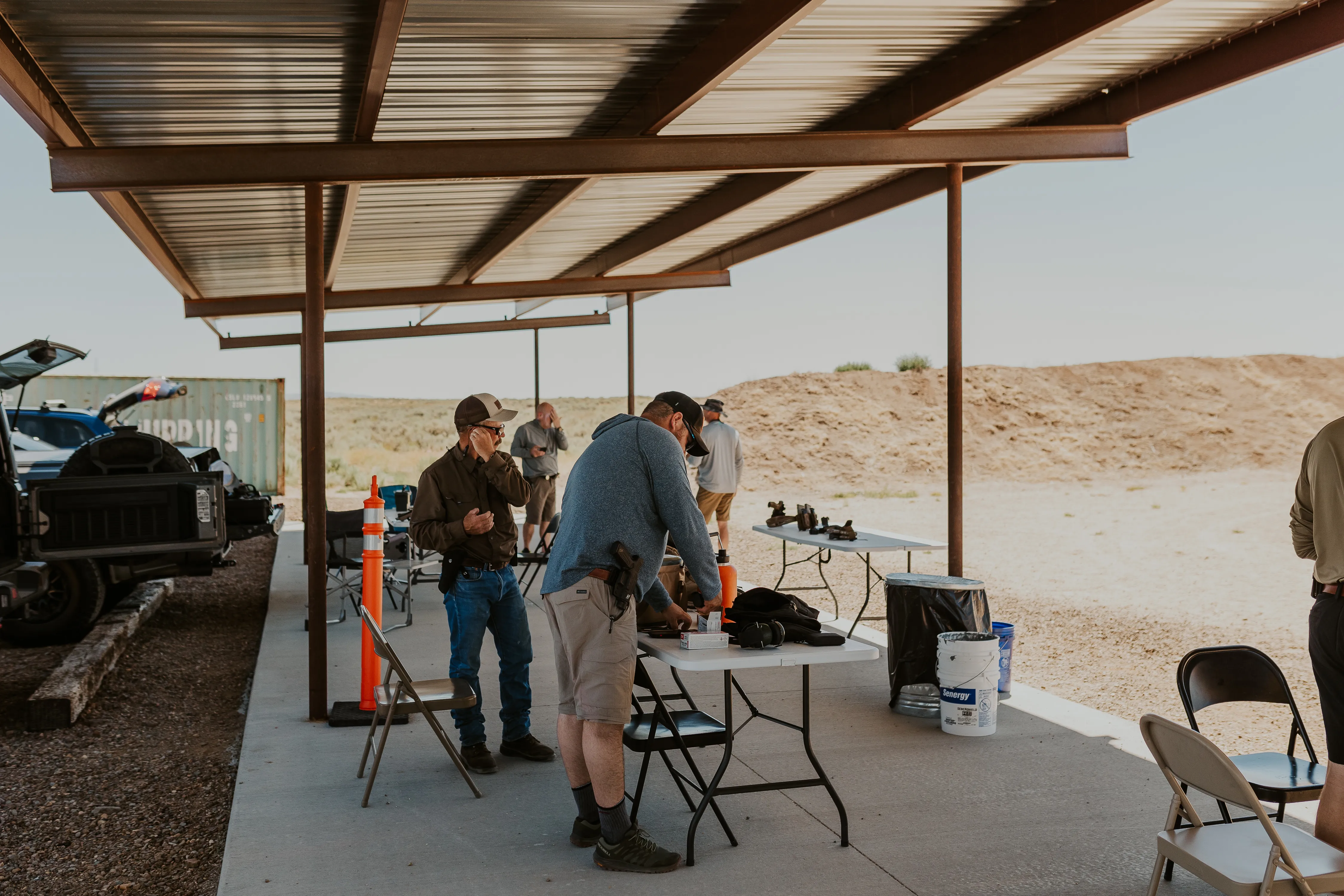 Students training at the Double Tapp range
